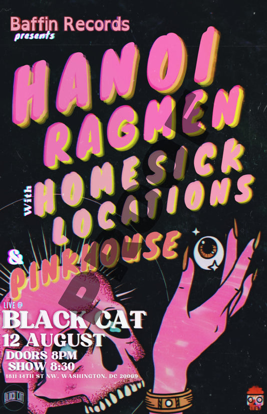 Hanoi Ragmen Black Cat Aug 2023 Concert Poster (Digital Image)