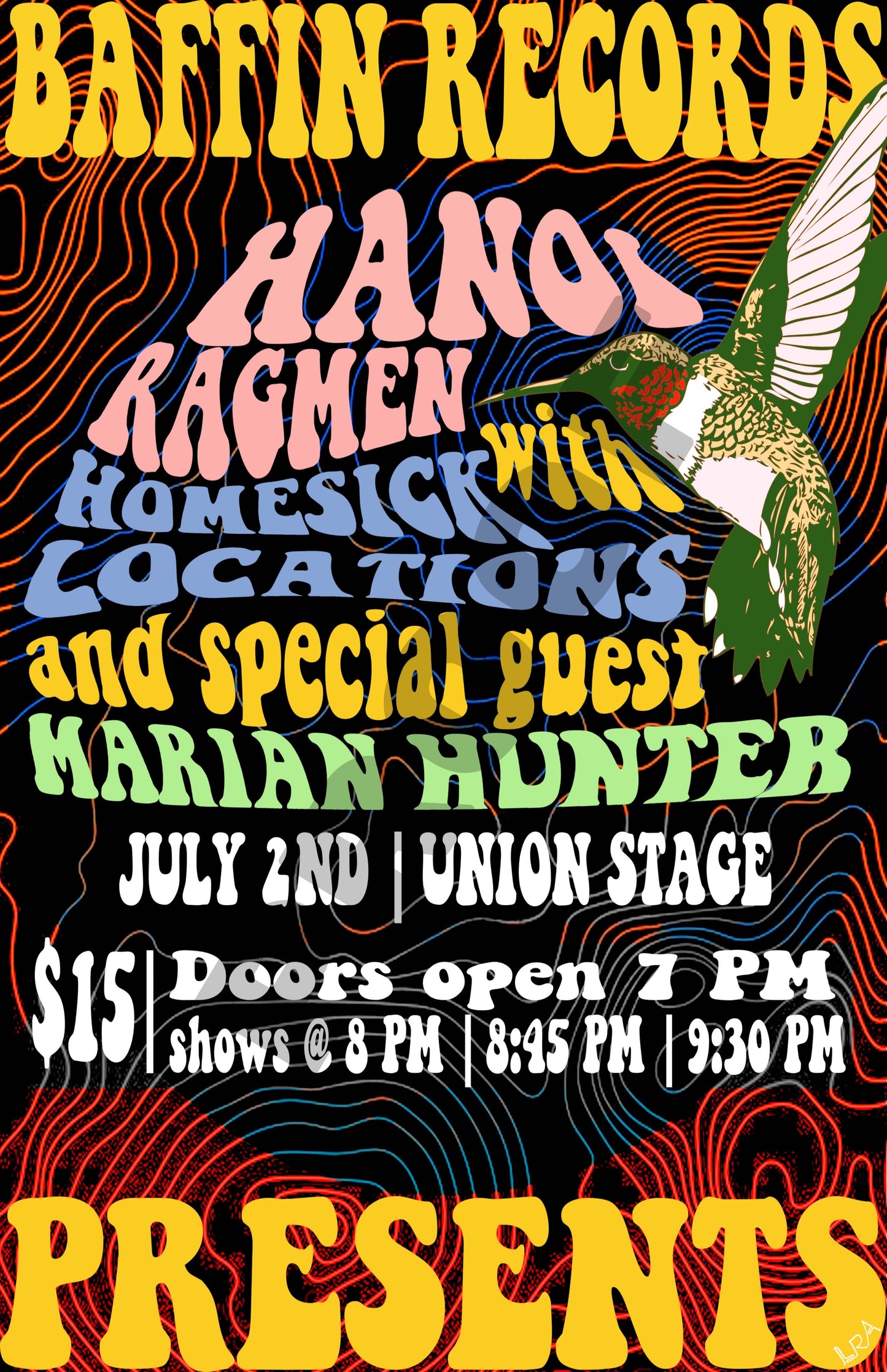 Hanoi Ragmen Union Stage July 2022 Concert Poster (Digital Image)