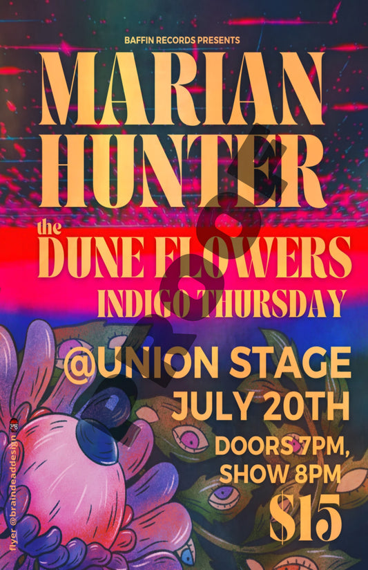 Marian Hunter Union Stage July 2023 Concert Poster (Digital Image)
